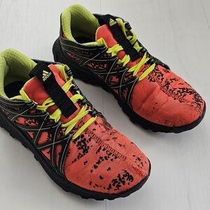 Adidas Mens 5 Vigor Bounce J Energy Orange Green Athletic Shoes BY3448 Boys Si